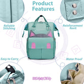 Easy to Carry Diaper Bag for Mother (Kitten Fruit Green)
